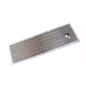 IP65 rear panel mounted metal steel keyboard with trackball and numeric keypad