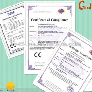 Shenzhen Formertouch Technology Co.,Ltd Certifications