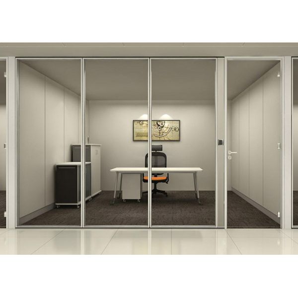 Sound Absorption Easy Assemble Glass Partition Wall For Office Partition Room High Quality Aluminum Frame