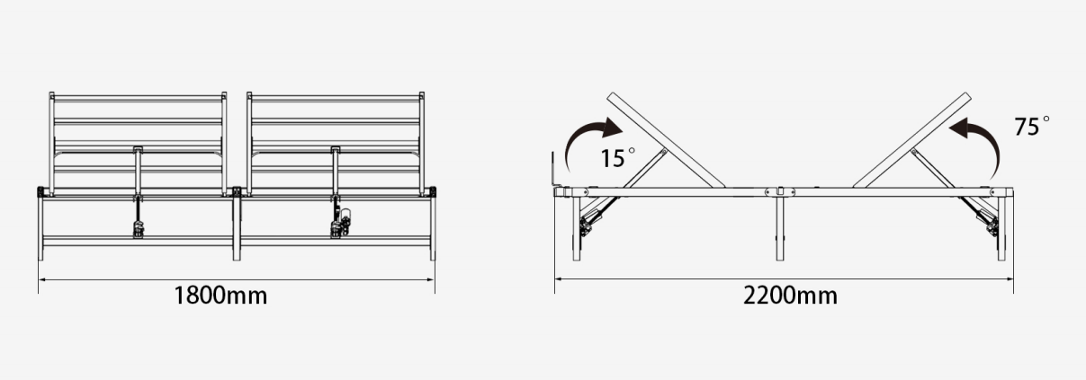 Electric Adjustable Bed Base Two Size Available Smooth Operation