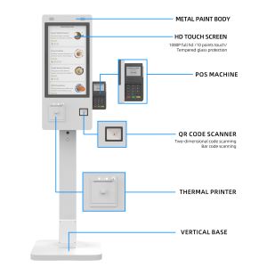 All-in-One Self-Service Kiosk with Secure Payment System and 15-Inch HD POS