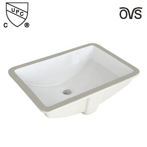 Rectangular Undermount Design Commercial Hand Wash Basin Scratch-Resistant