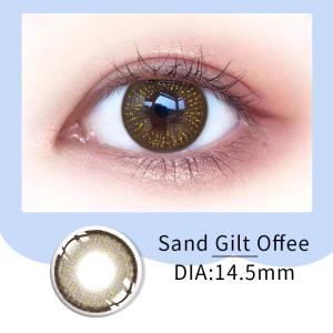 Natural Color Contact Lenses Gold Coffee / Grey / Brown / Pink For Fair Skin