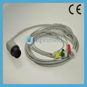 Nihon Kohden 3 lead ECG cable with clip,8 pin