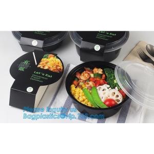 1000ml Black Disposable Biodegradable Bento Food Noodles Container PP Plastic