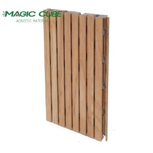 Contemporary Design Style Wooden Grooved Acoustic Panels with Normal MDF Core