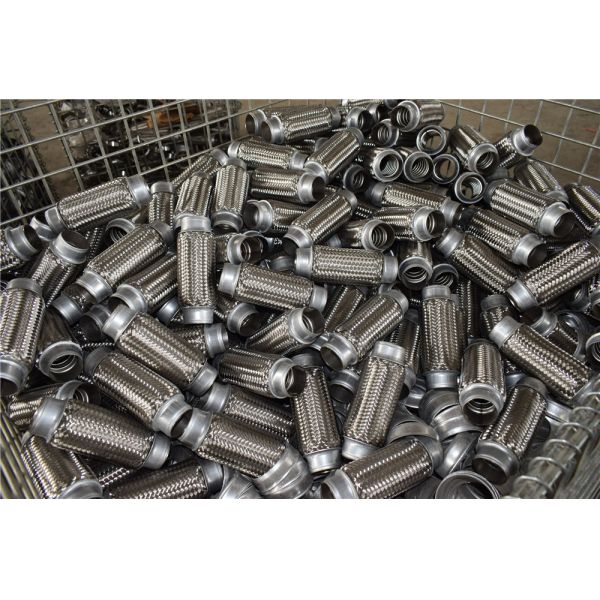 Id 40mm Braided Bellows Stainless Steel Exhaust Parts With 1.2mm Welded Pipe
