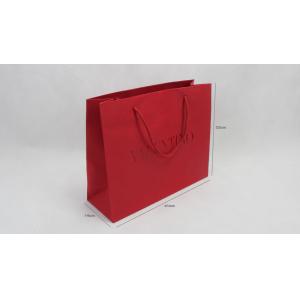 4C 6C Offset Printing Garment Paper Bags Dazzling Red Paper Gift Bags With