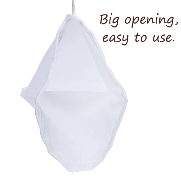 Food Grade Nylon Mesh Filter Bag with Drawstring for nut. milk ,coffee 1micron ,5micron ,10 micron ,25 micron 50 micron