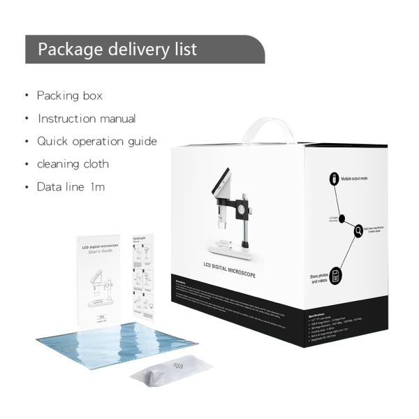 Factory Customization 1080P 4.3'' LCD Screen Digital Microscope For Circuit Board Industry