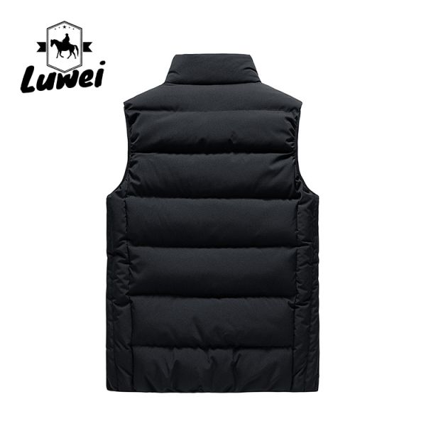 High Quality Male Outdoor Warm Waistcoat Utility Quilted Polyester Sleeveless Zip Up Gillet Thick Cotton Vest for Men
