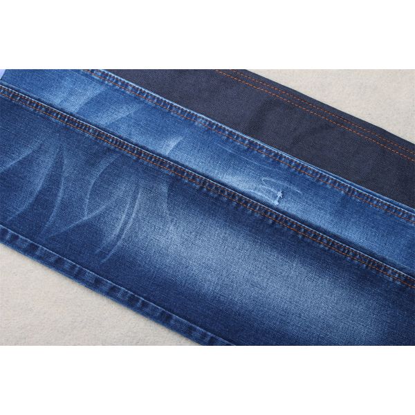 Dark Blue Full Lycra Slub Denim Fabric For Kids And Women Jeans