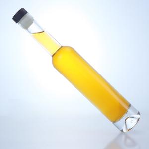 Whisky Vodka Tequila Gin Rum Ice Wine Glass Bottle with Cork and Customized Logo