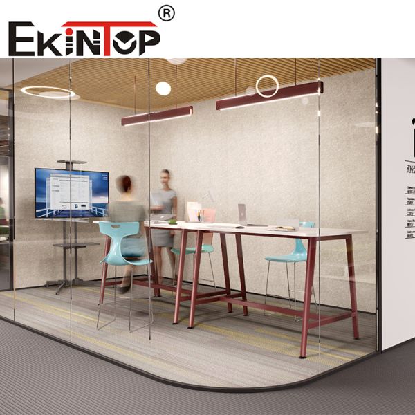 Ekintop Modern Office Furniture Leisure Metal Negotiation Meeting Conference Table