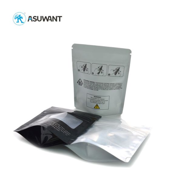 Buy Double Zipper Child Resistant Bags Weed Packaging Stand Up Pouch at wholesale prices