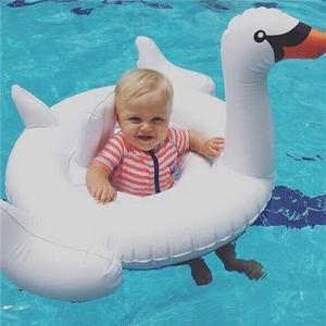 Summer Children Baby Swimming Pool Accessories Large PVC Inflatable Ring Swan