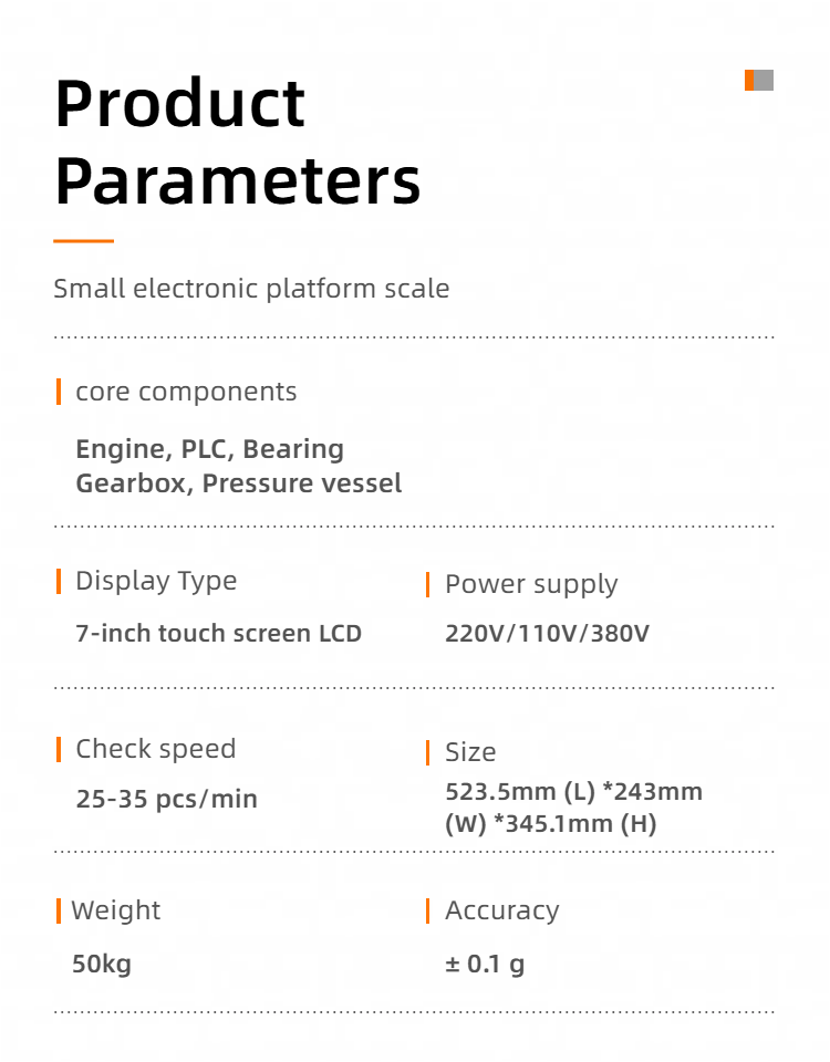 Automatic Professional Small Platform Conveyor Belt Weighing Scale for Food Industry for Snacks Small Items Plastic Material