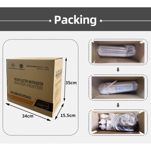 Custom Instant Shower Hot Water Heater 3.5KW-6KW Electric Wall Hung Water Heater