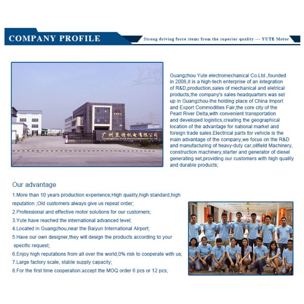 24V 4.5KW Starter Motor for PC200-6/220-6 Excavator 10T