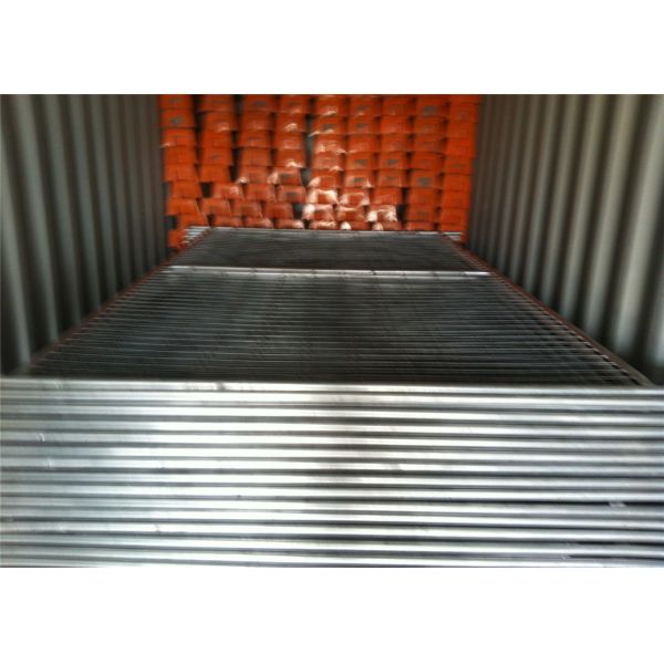 Chain Link Construction Fence , Construction Site Fencing 14 Microns Zinc Thickness