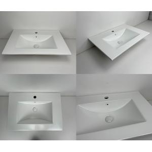 Elegant Engineered Ceramic Vanity Top Bathroom Sink Flat Edge