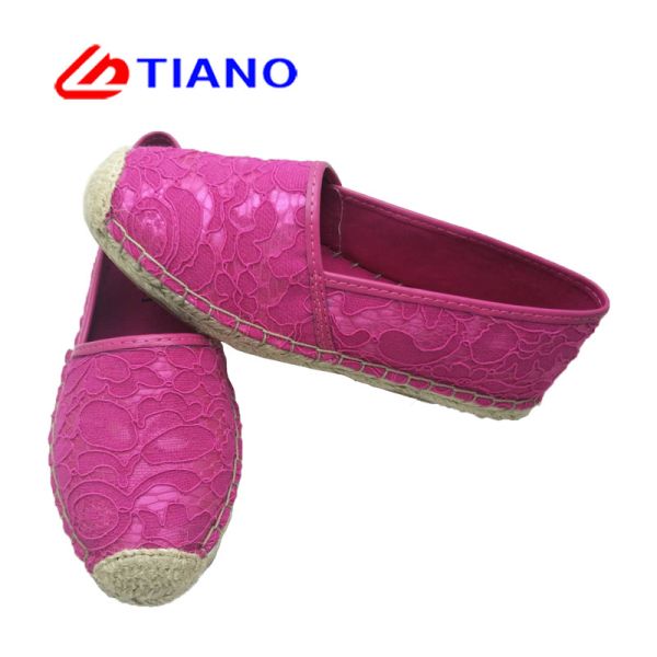Buy Sequinned Upper Two Tone Canvas Cushioned Espadrilles at wholesale prices