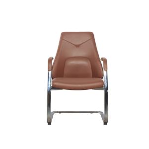 Modern Office Leather Brown Executive Office Chair Pu Aluminum BIFMA