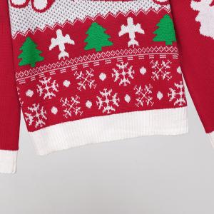 Unisex Christmas Sweater ReindeerTree Snowflakes Fun Merry Knitted Pullover