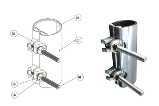 SS304/316 Stainless Steel Emergency Pipe Repair Clamp Quick Straight Tubing Leak Joint Repair Clip