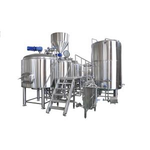 China Professional 3 Vessel Brewhouse 2000L Micro Beer Brewery Equipment With Steam Heating on sale