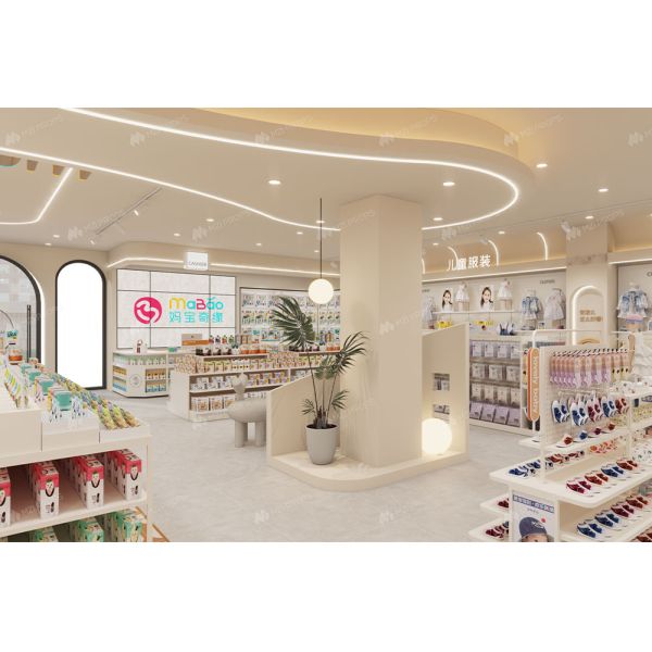 BBC013 Branding Shop Showcase Space-Saving Shop Cabinet Baby Shop Display for Store Design