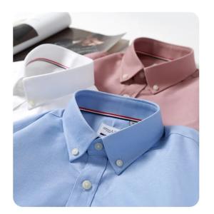 Men′s Oxford Textile Shirt Pure Cotton Spring and Autumn Long Sleeve Youth Shirt