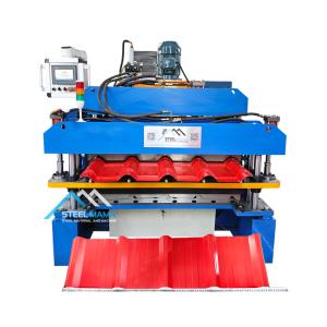 Steel Tile Double Layer Roll Forming Machine Delta PLC