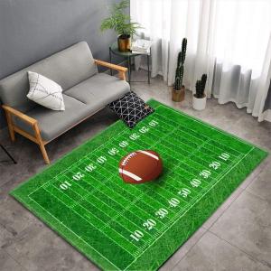 Grass Court Living Room Floor Carpets Green 3d Printed Rugs 1.5*1m