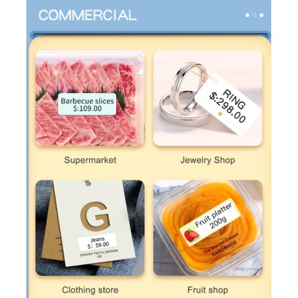 15mm Barcode Label Making Machine Printer 60mm/s Mini Thermal Sticker Printer