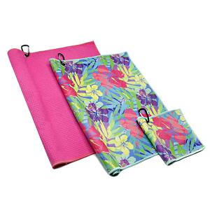 Microfiber Waffle Golf Towels With Clip Custom Printed Embroidery Sublimation