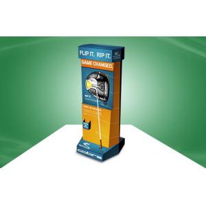 Golf Pole POP Cardboard Display Stands With Eye - catching Design