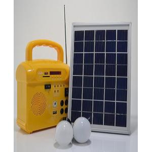 30W portable solar power system with radio, DC12V and USB output for solar home