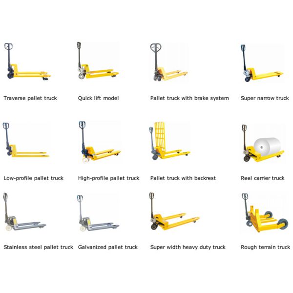 Professional Pallet Pump Truck , 2.5 Ton Pallet Jack With Backrest Fork Length 1220mm