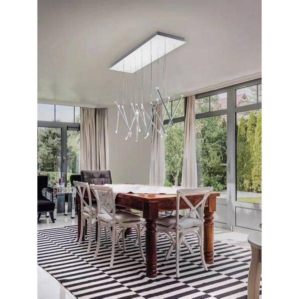 Black Tube Led Pendant Lamp For Living Room Contemporary Led Pendant Lights