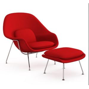Modern Fiberglass Womb Chair Fabric Rocking Lounger Chair