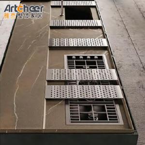 L Shape Island Design Modular Kitchen Cabinets Functional