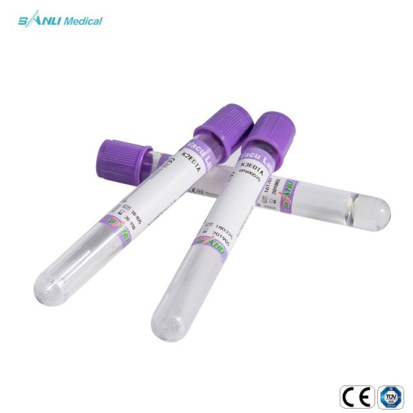 Buy Medical Plastic Blood Collection Tube Purple K2 K3 EDTA Tube at wholesale prices