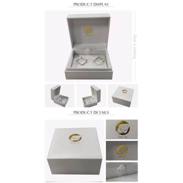 Earing Jewelry Paper Gift Box Cardboard Packaging With Customized Logo / Size