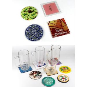 Customized Sublimation Glass Coaster Blanks For Photo Printing 10cm Size