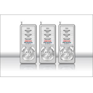 Auto Scan FM Speaker Radio Dry Battery Power OEM For Gift