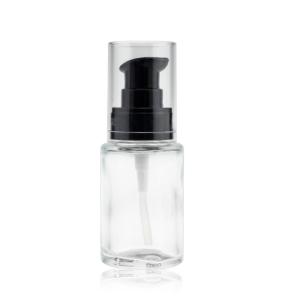 30ml Round Shape Glass Empty Foundation Bottle With Press Pump