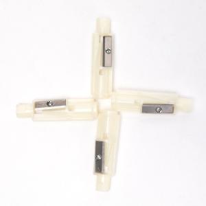 White Single Hole Manual Pencil Sharpener Kid Safe