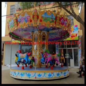 China hot sale fiberglass carousel horse with 12 seats