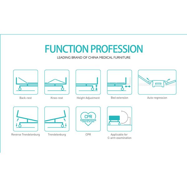 Factory Metal Multifunction Folding Medical Furniture Icu Patient Nursing Adjustable Electric Hospital Bed With Casters